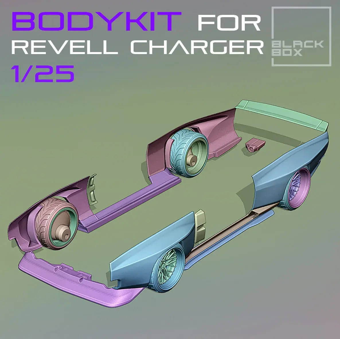Bodykit FOR CHARGER 68 Revell 1-25th Modelkit
