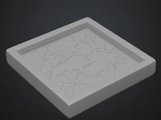 geometric square coaster