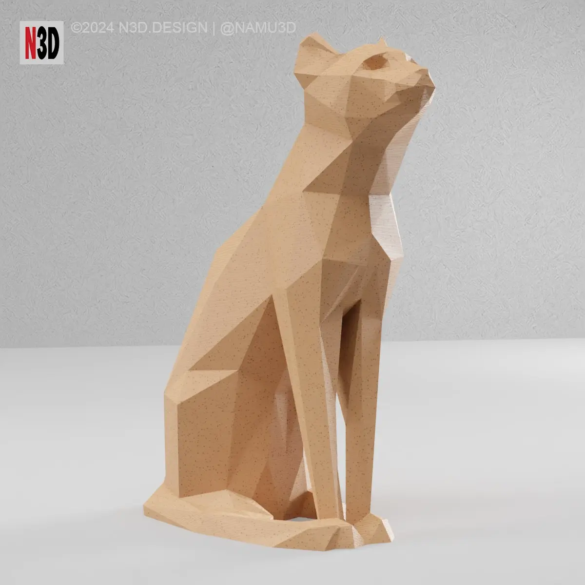 Cat - Egyptian cat low poly