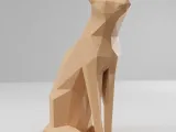 Cat - Egyptian cat low poly-2