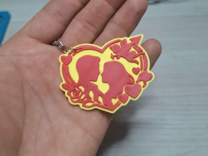 Couple In hearth - Valentine Keychain v1