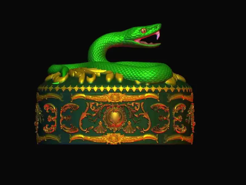 Boîte de rangement ovale pour serpent