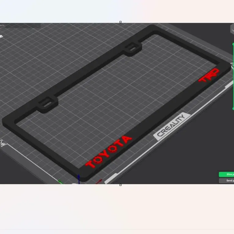 Toyota License Frame