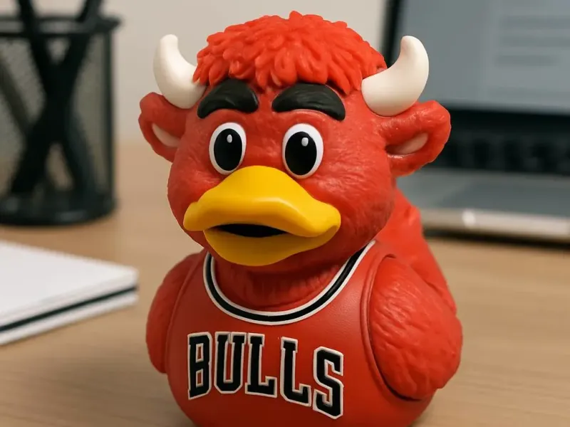 Pato de Borracha - Chicago Bulls - NBA - Impressão 3D