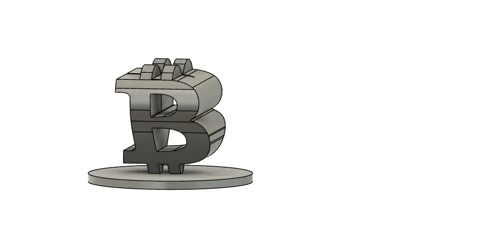 Text Flip Bitcoin BTC-HEART