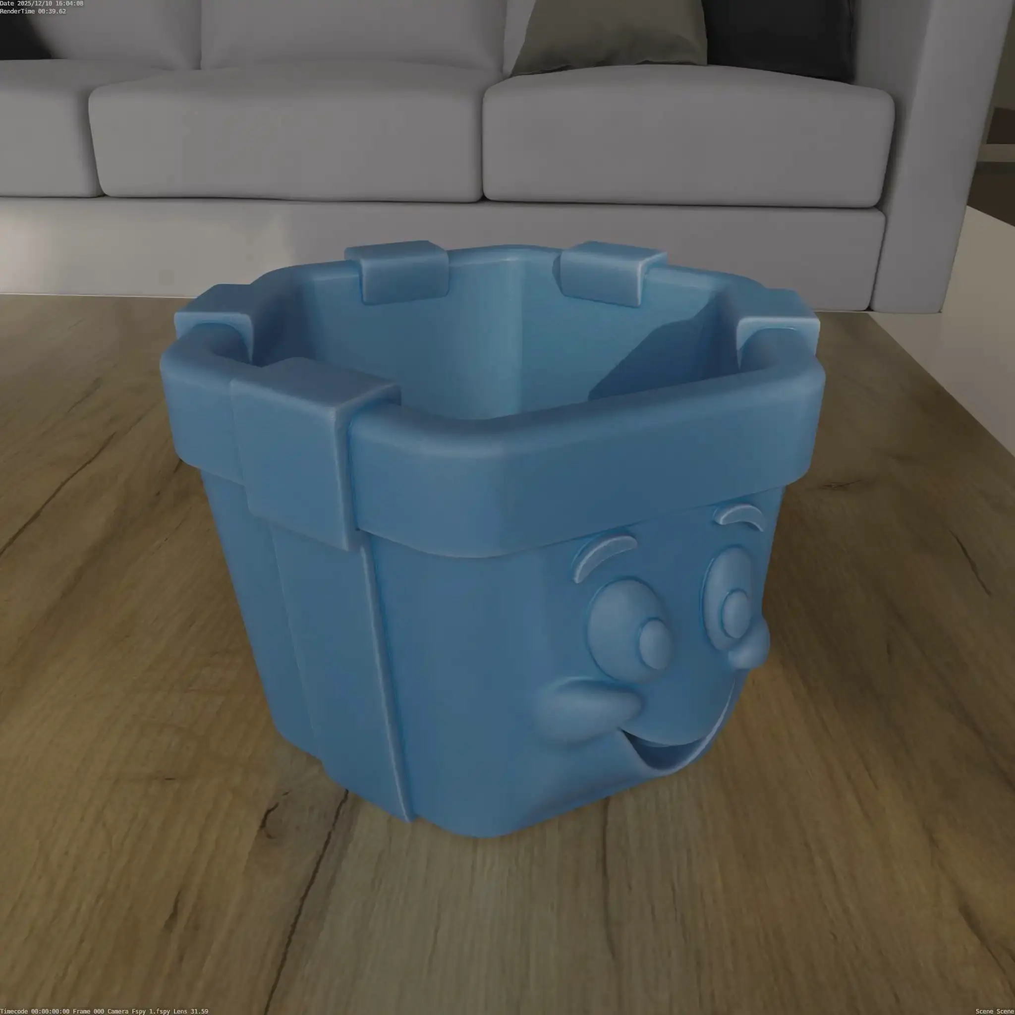 Cute Smiling Planter Candy Container STL