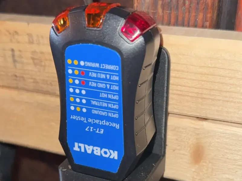 Universal Outlet GCFI Tester holder 