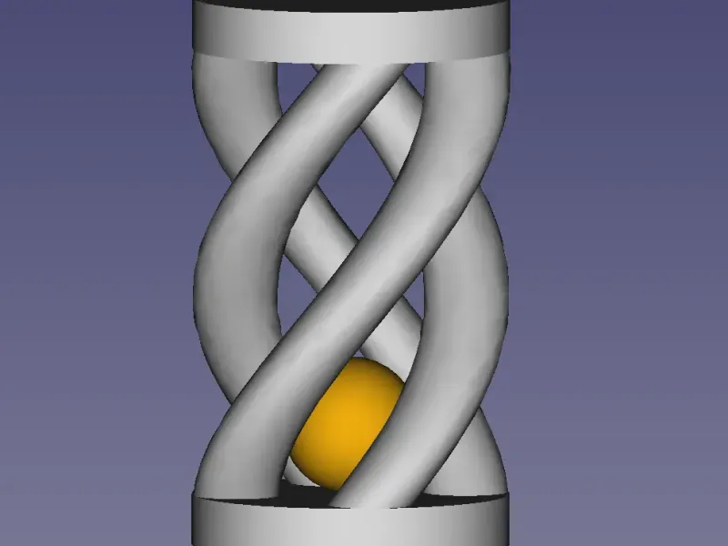 Captive Ball with a Twist on a Round Base