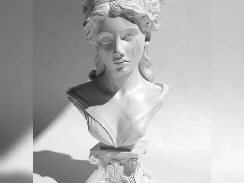 PRETTY WOMAN BUST STATUE.