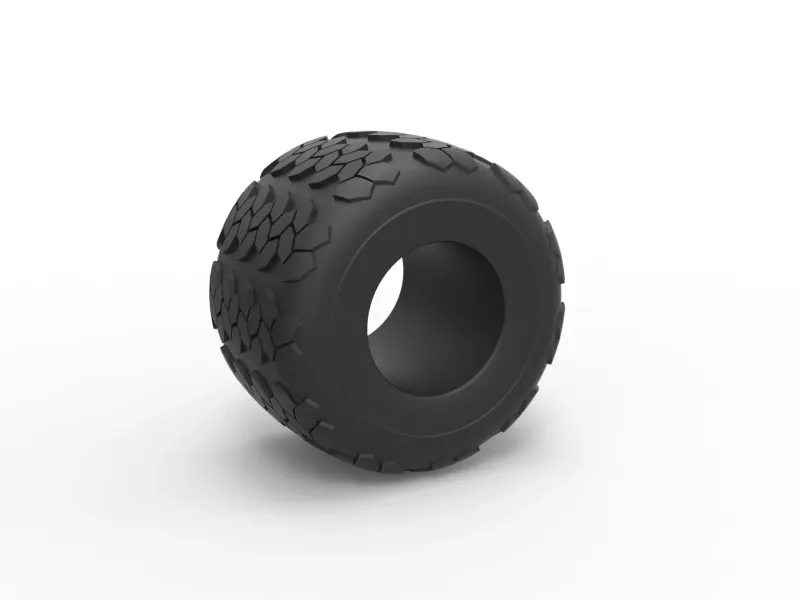 Monster Jam tire 27 Scale 1:25