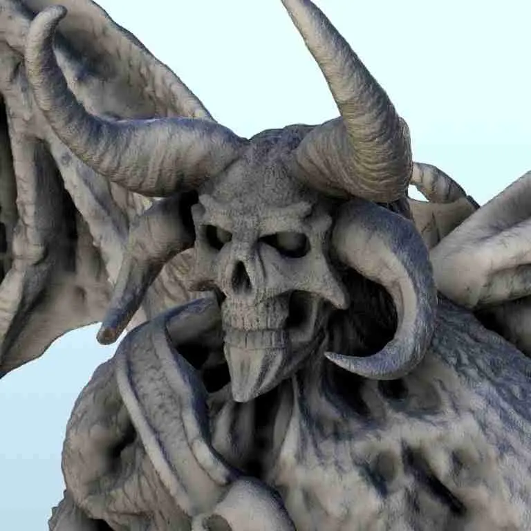 Geflügelter Dämonenlord mit Hörnern - Figur Dark Miniatures Warham