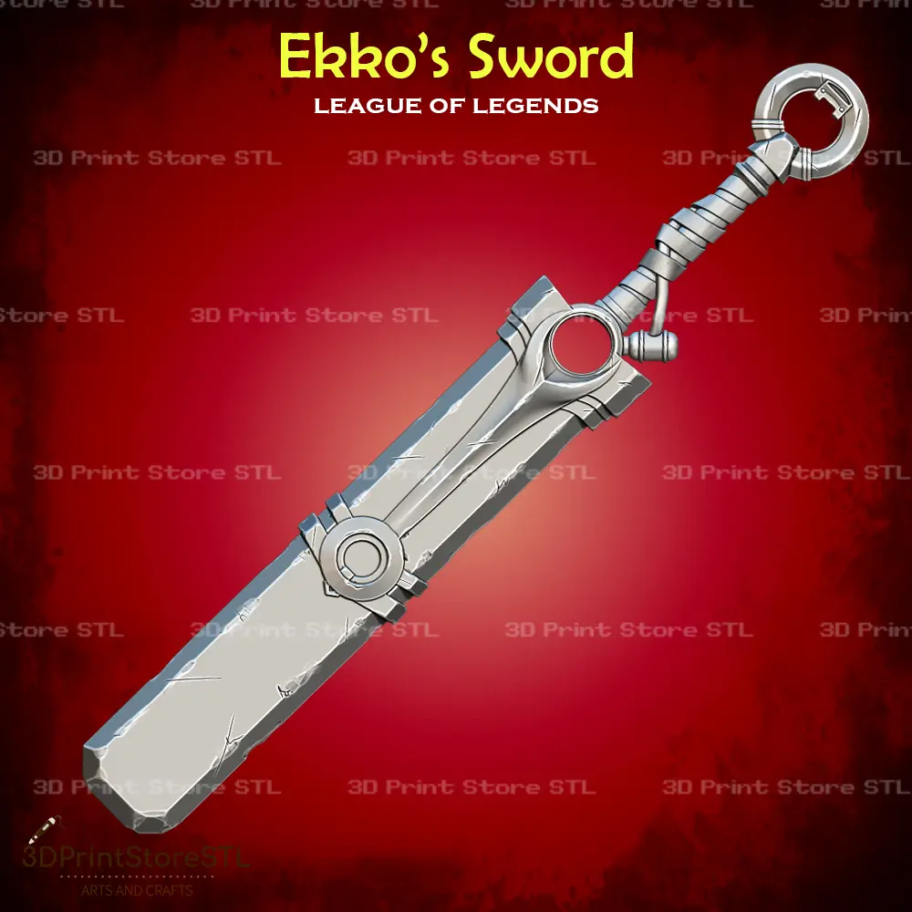Ekko Sword Cosplay League of Legends - STL File