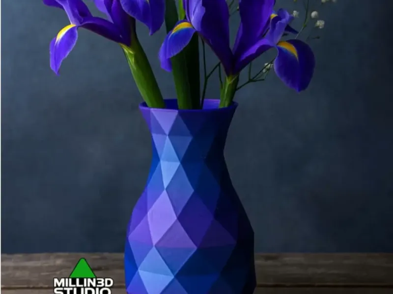 Cute Decorative Low Poly Flower Vase