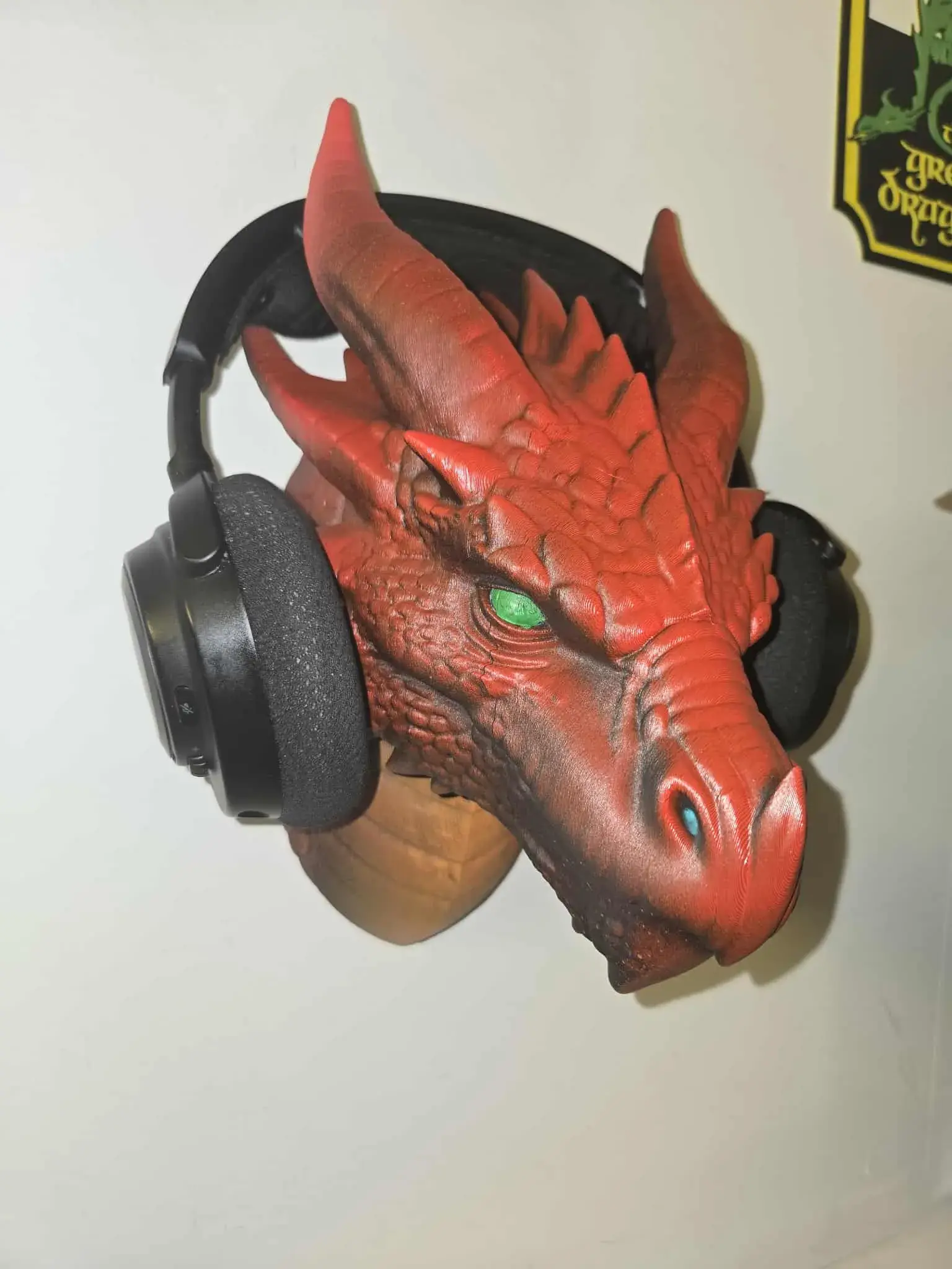 Multi-color Wall Hanging Dragon Head Mount Headphone holder