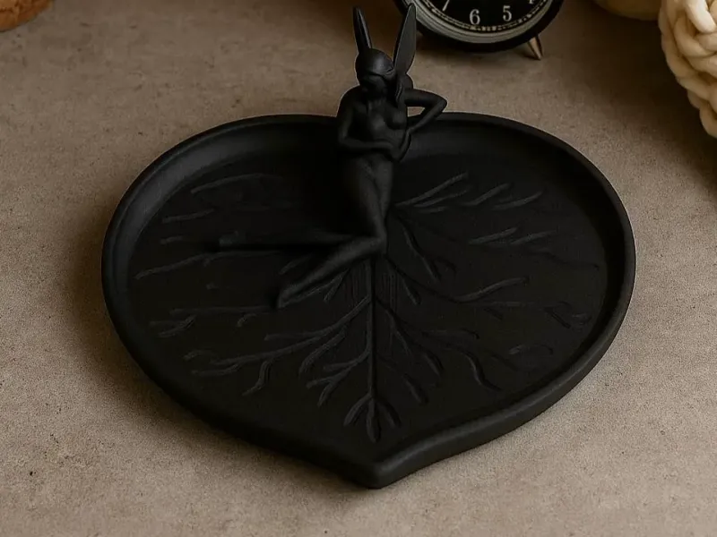 Black Fairy Heart Tray – Dark Fantasy Design
