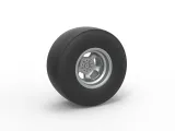 Rear wheel of vintage dragster Version 2 Scale 1:25-1