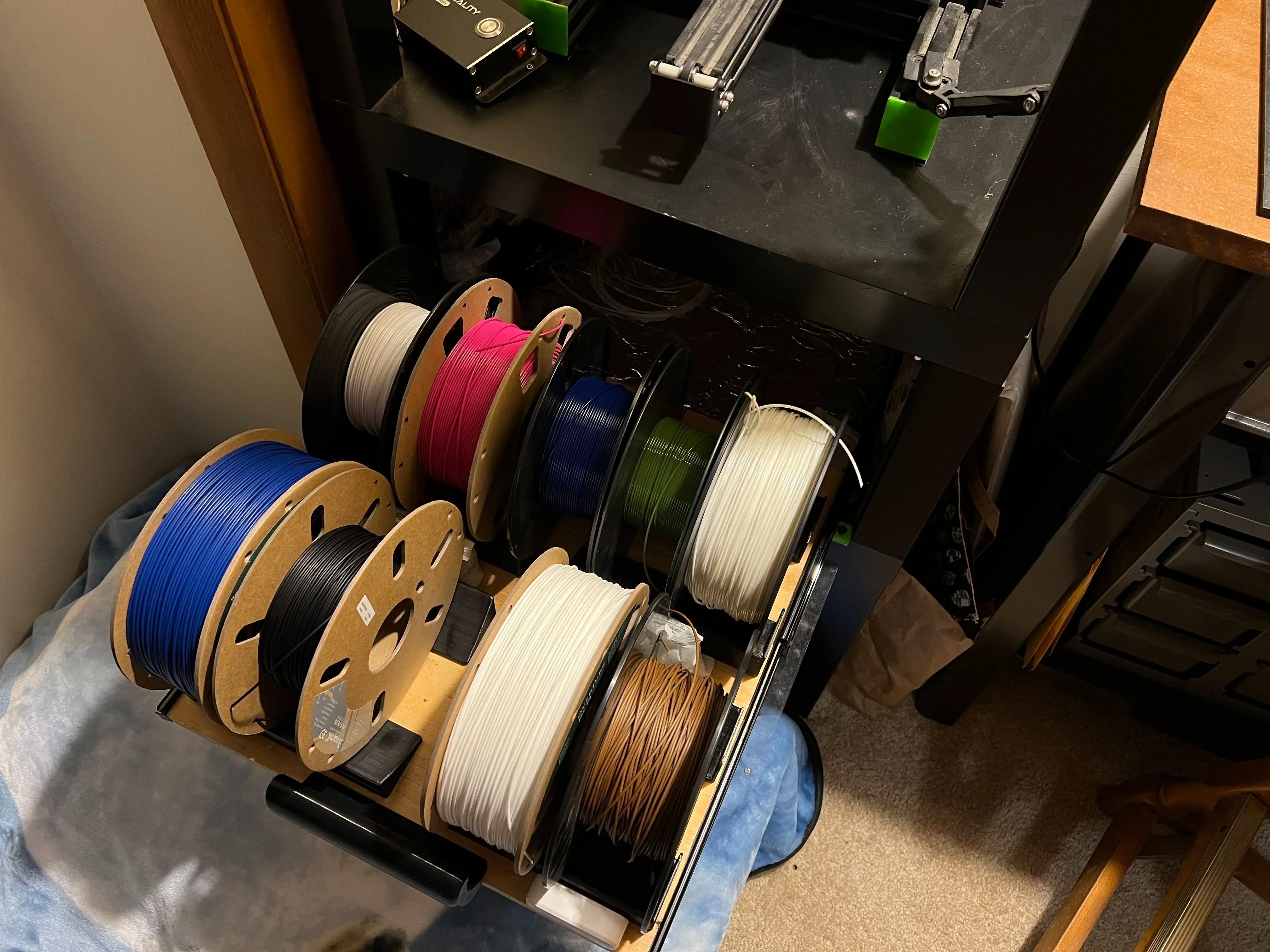 Printer Rack with Filament Dry Storage