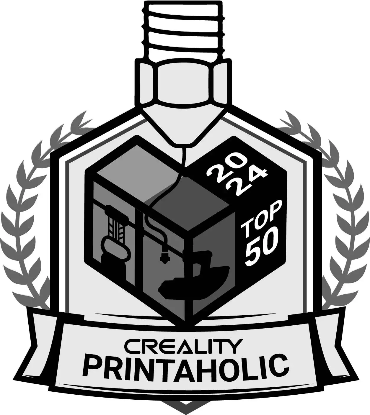 Creality Cloud Top 50 Printaholics of the year 2024 Medal
