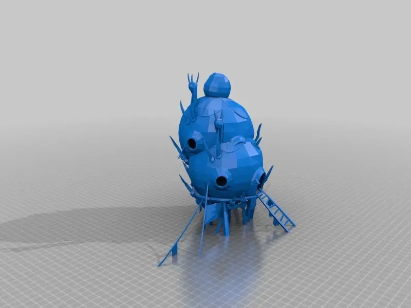 primitive big house 5 - low poly