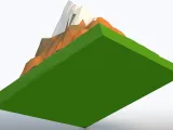 Low Poly Mountain Terrain – Stylized Mountain Landscape STL-1