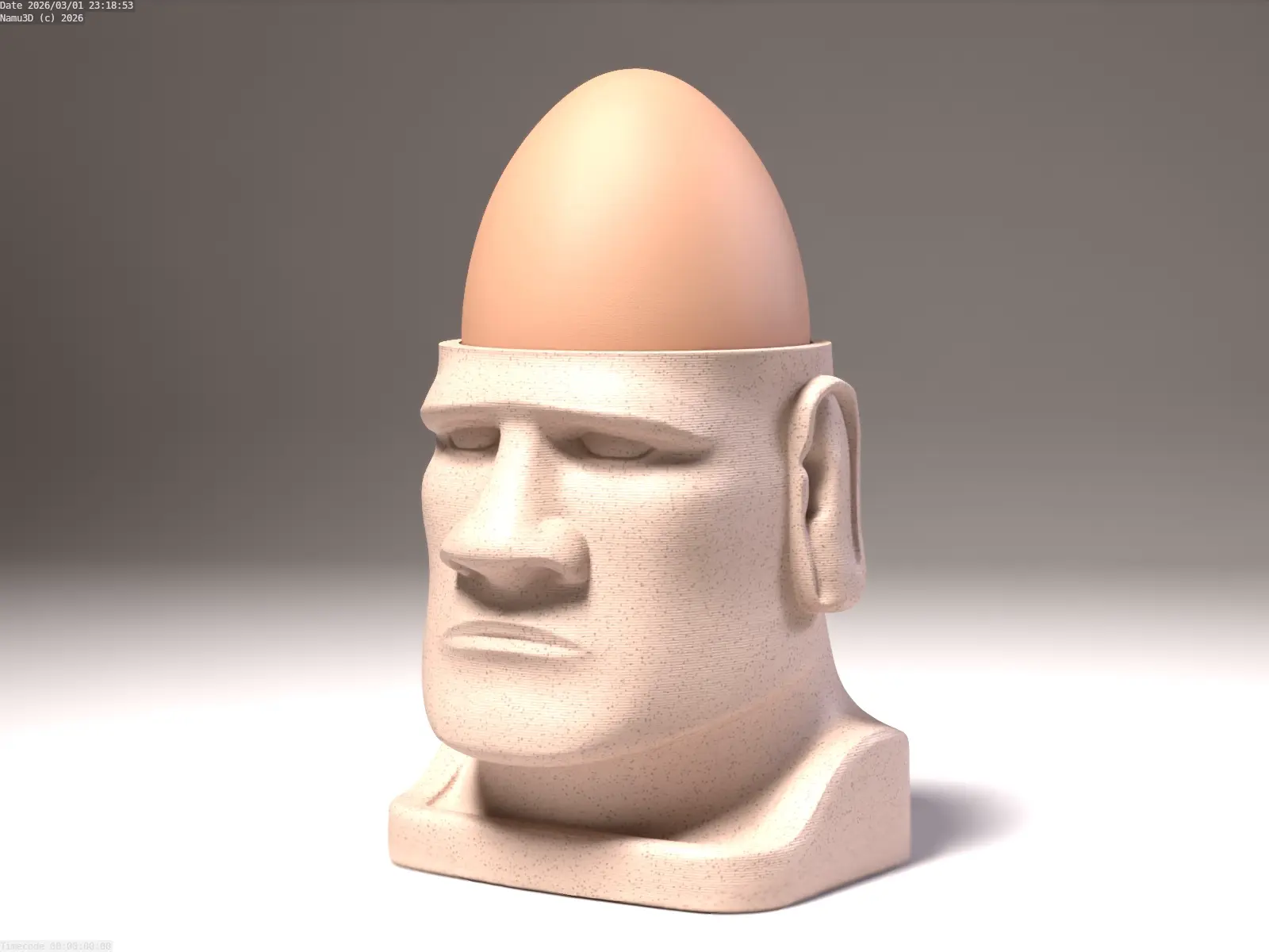 Moai egg holder - Easter decoration