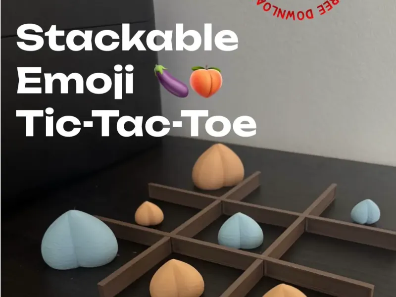 Jogo da Velha de Emojis Empilháveis