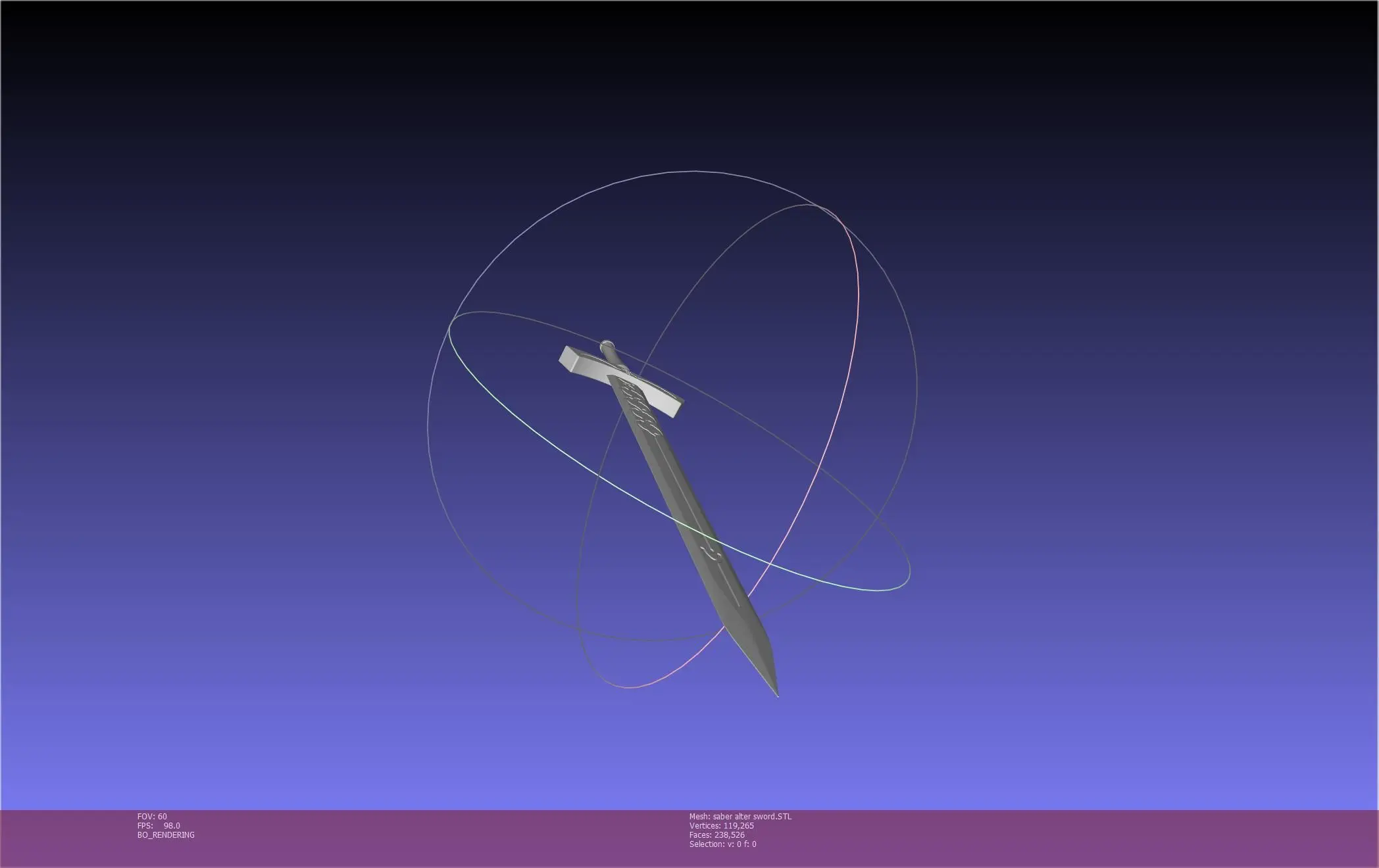 Fate Saber Alter Sword Printable Assembly