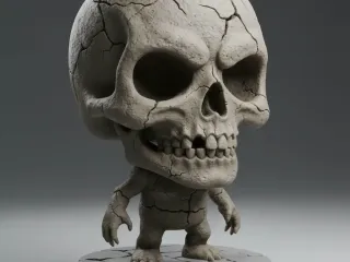 Chibi Ancient Skull – Ruins Guardian Collectible Figurine