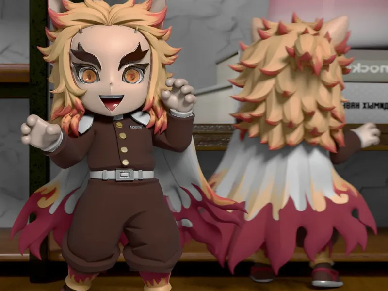 Rengoku Chibi Kimetsu no Yaiba Fan Art