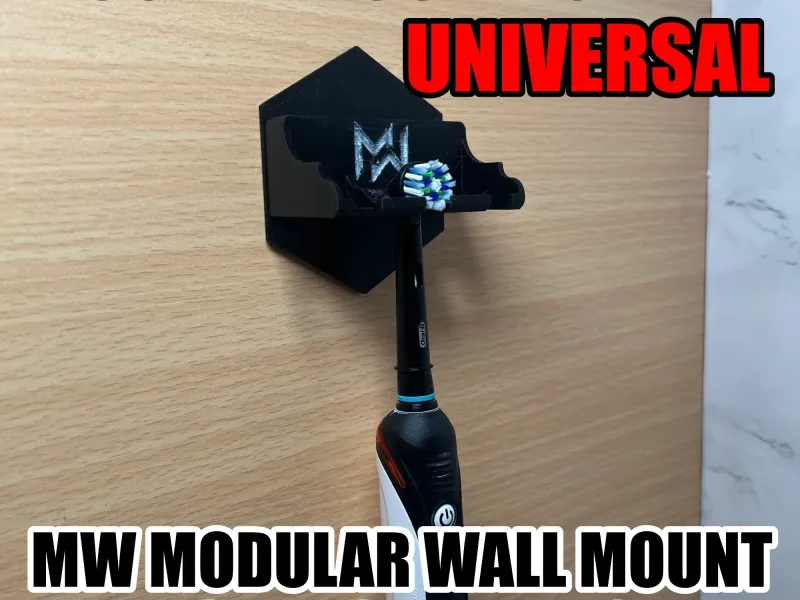 MW Modular Wall Mount Universal Toothbrush Holder