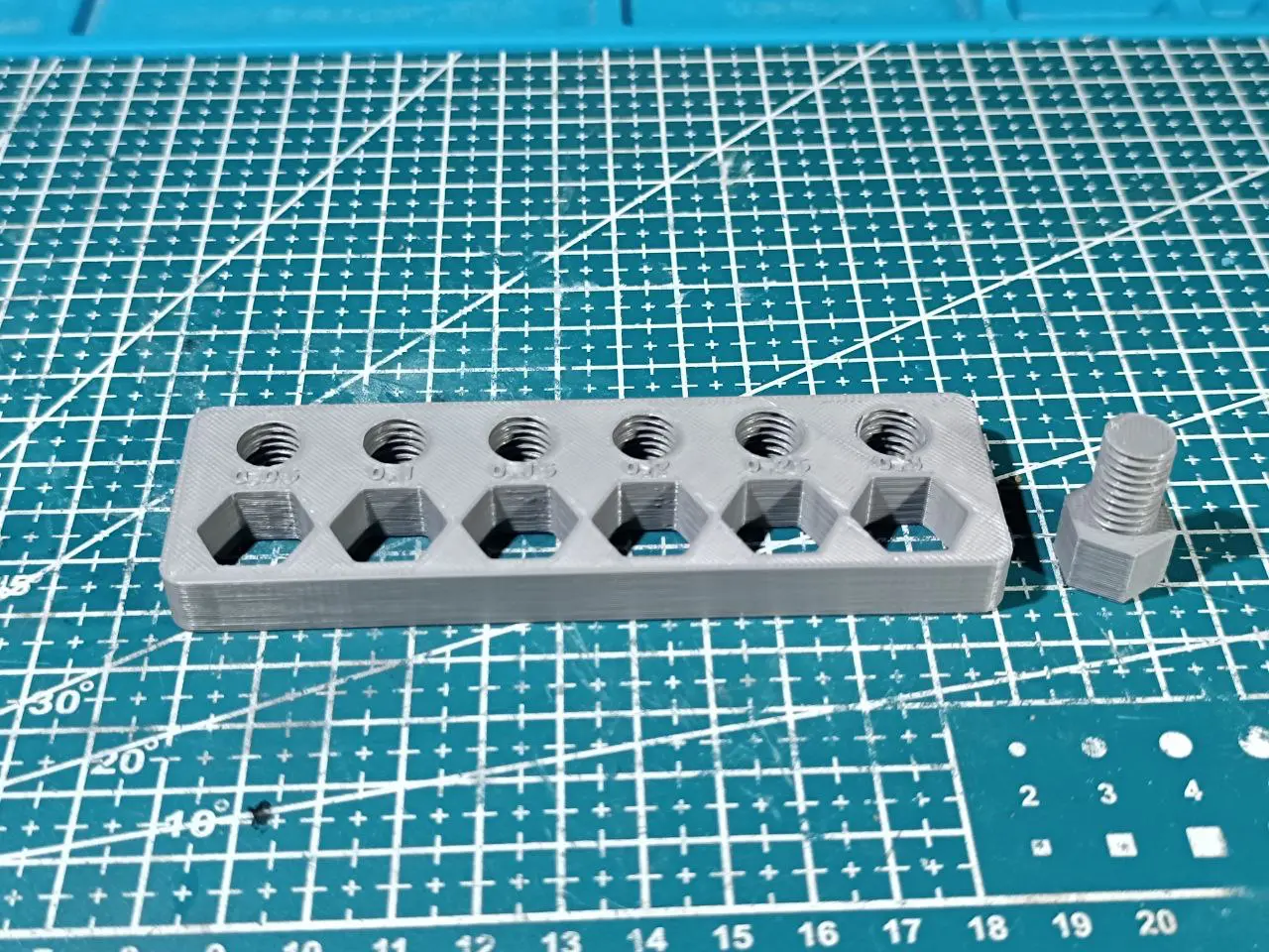 Thread and shape tolerance test
