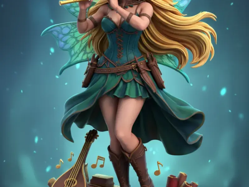 sexy fairy bard D&D TTRPG