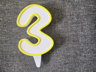 Numéro 3 pour gâteau 🎂 