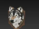 Wolf Head Wall Trophy-3