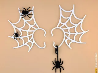 Spider web earring