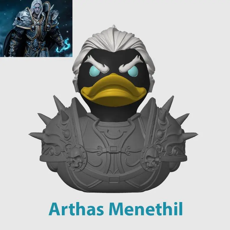 Rubber duck- Arthas Menethil- Warcraft- 3dprint