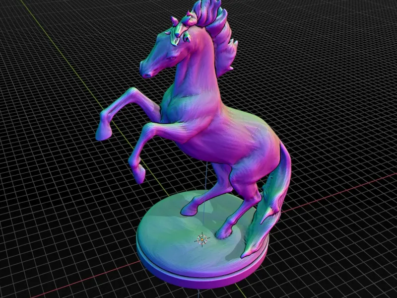 Stylized Rearing Horse - 3D Printable Statue