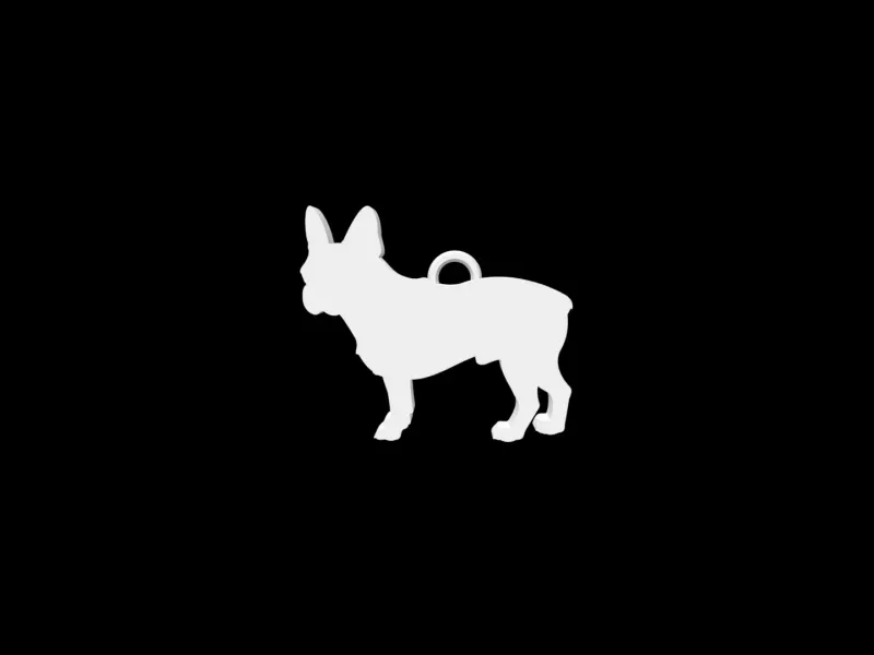Porte-clés bouledogue français