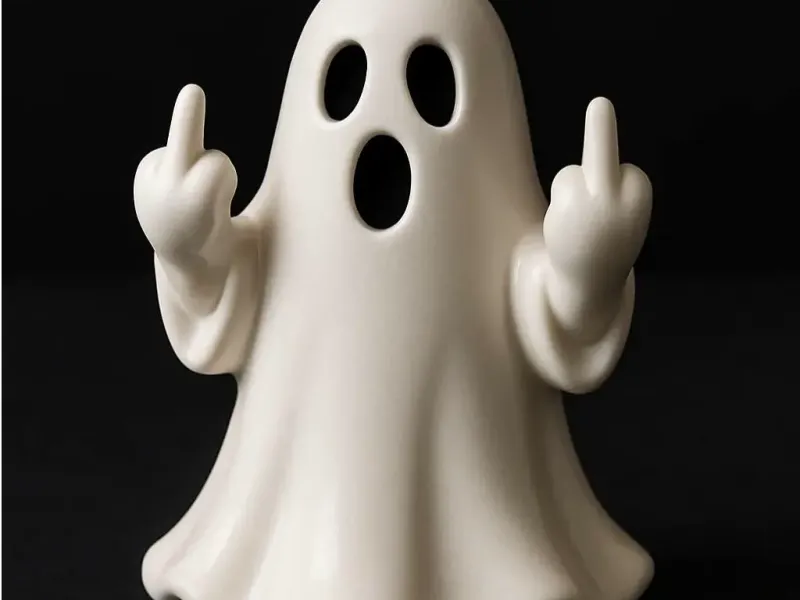 Funny Middle Finger Ghost