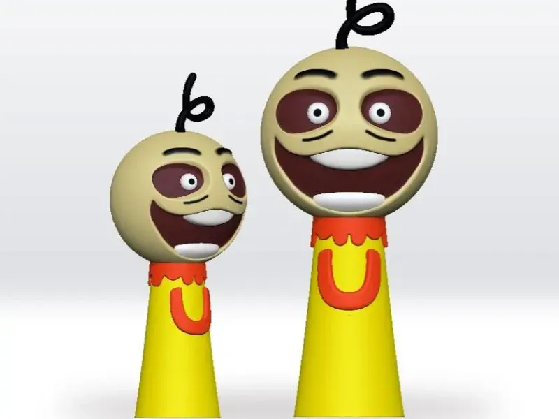 Sprunki OC STL Upin Phase 4 STL file 3D Model Character
