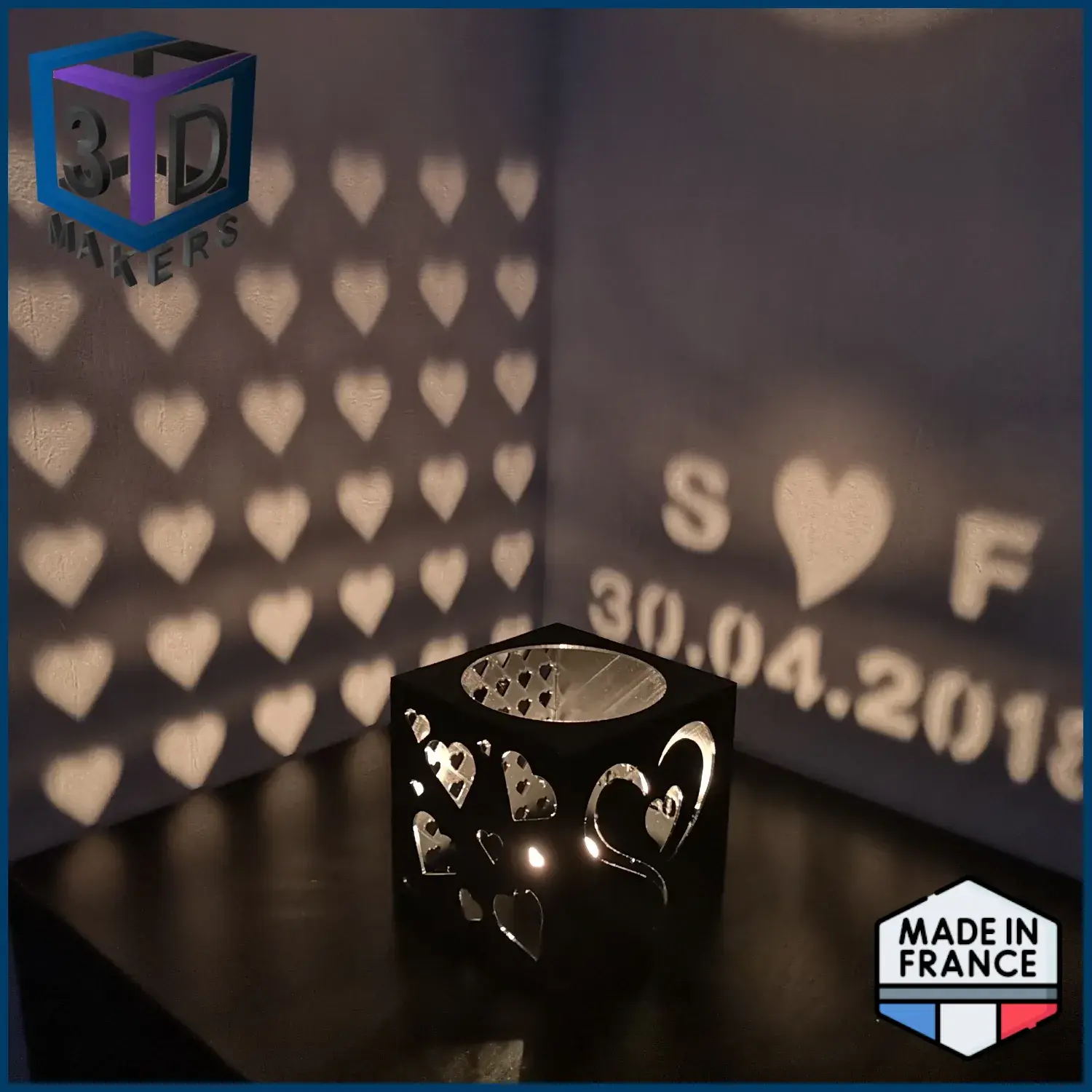 Valentine's Day Candle Lantern – Romantic Shadows
