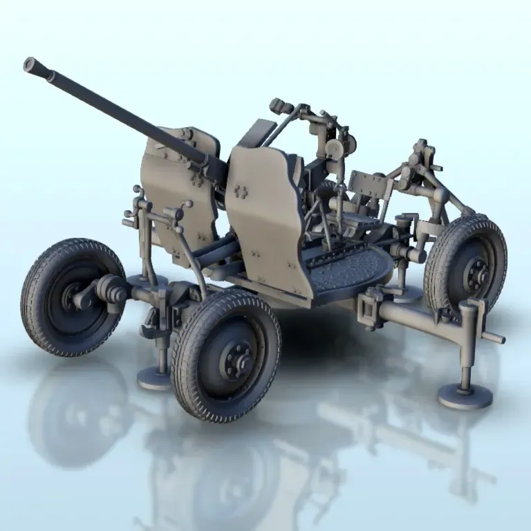 25mm M1940 72-K AA cannon - WW2 terrain diaroma