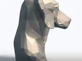 Low Poly Dachshund Head Bust Geometric Wiener Dog Sculpture-6