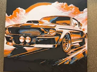Hueforge Mustang Morning Wall Art