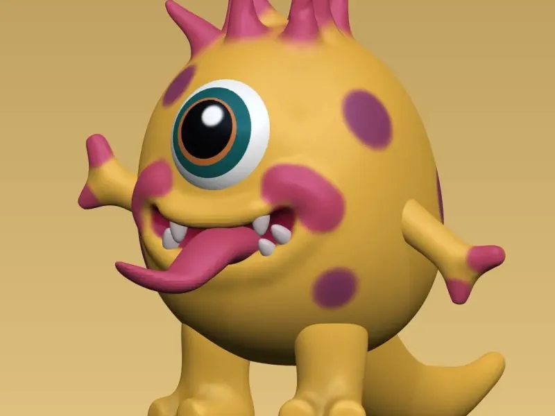 Single Eyed Long Tongue monster | cute creature