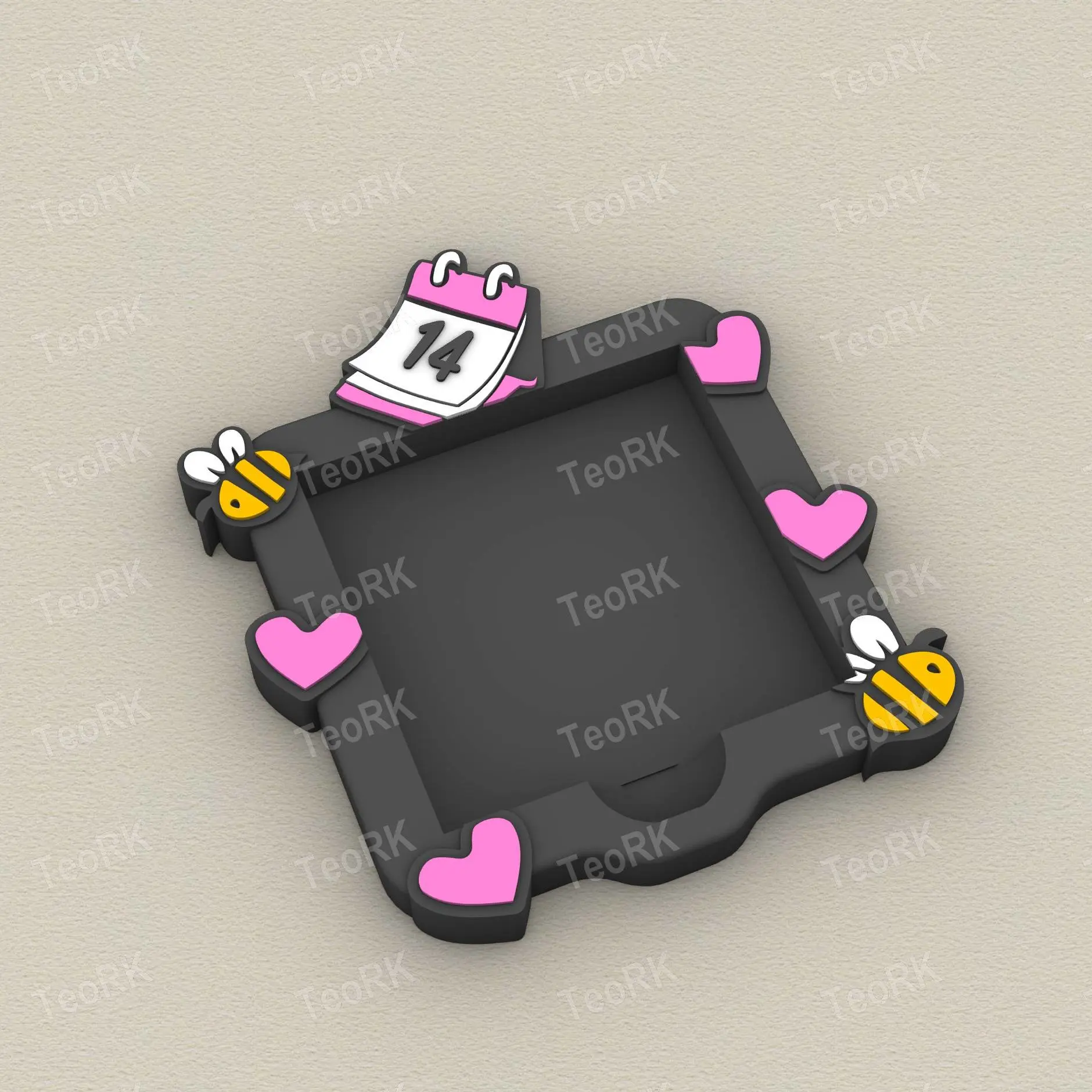 Post-It, Sticky Note Holder February 14th Love