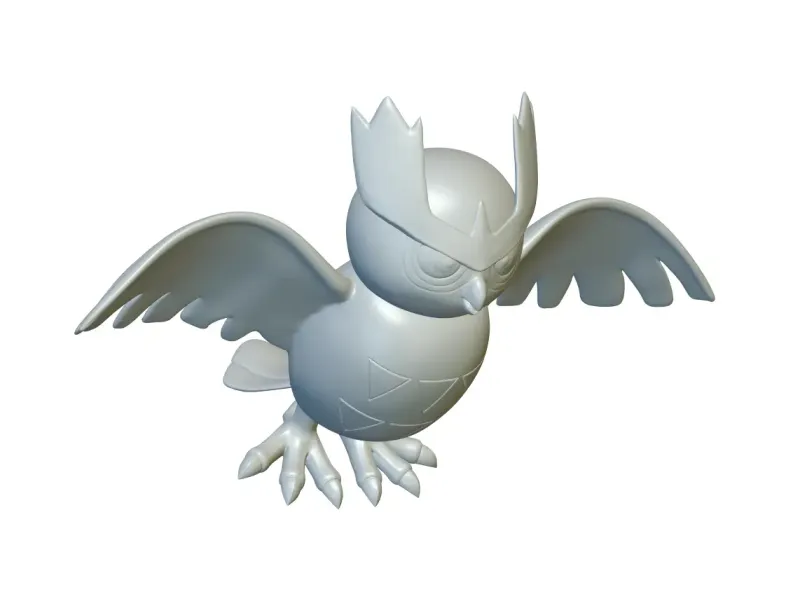 Pokemon Noctowl #164 - Ready for 3D Printing!