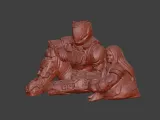 Fastprint Lowpoly Origami Pragmata Hugh and Diana-3