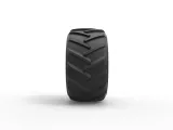 Old school pulling truck tire 1 Scale 1:25-3