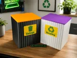 Desktop Garbage cans with lid and signs-6